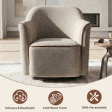 360° Swivel Accent Chair With Flared Arms