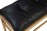 Osborne - Leather Bench - Black / Light Brown