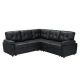 Convertible Sectional Sofa Bed With Pull Out Sleeper And Storage