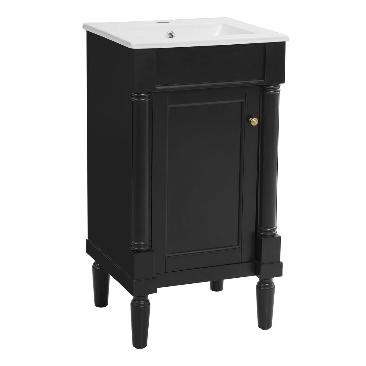 French Style Bathroom Cabinet With Sink, Adjustable Shelf