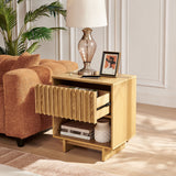 Nightstand With Hidden Charging Station USB Ports & Outlet Hole