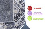Payas - 5' X 7' Traditional Area Rug - Gray / Blue