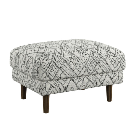 Jurie - Abstract Ottoman - Black - Upholstered Ottomans - Alpine Outlets