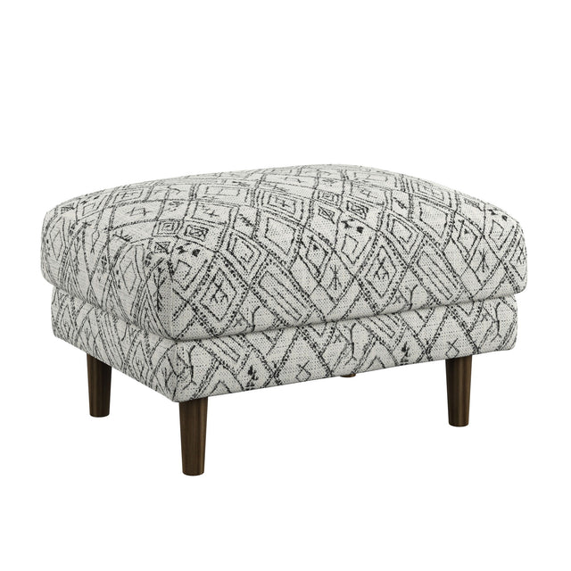 Jurie - Abstract Ottoman - Black - Upholstered Ottomans - Alpine Outlets