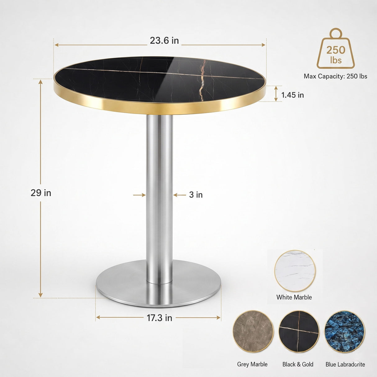 Elegant Modern Round Bistro Table