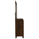 Anza - 6 Drawer Dresser With Mirro - Walnut