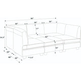 Upholstered Modular Sectional - Black