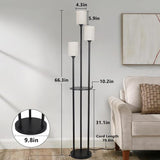Modern Shelf Floor Lamp with 3 Lights