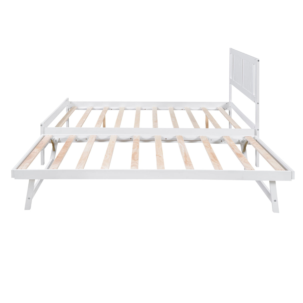 Platform Bed With Adjustable Trundle