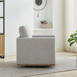 Square Upholstered Swivel Accent Chair
