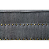 Chaise With Nailhead Trim And Plush Pillow