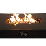 Fire Pit Table Outdoor Patio Heater 50000 BTU Stainless Steel 42x25in