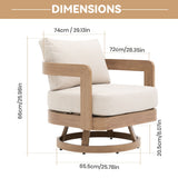 Swivel Chair For Patio - Oak