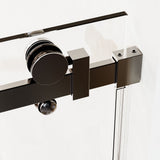 Frameless Single Sliding Shower Door, Sgcc Tempered Glass, Reversible