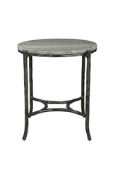 Stonewall - End Table - Silver / Black