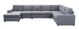 Tifton - 7 Seat Reversible Modular Sectional Sofa Chaise - Light Gray