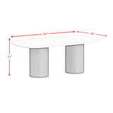 Sylvie - Oval Dining Table With Faux Marble Top