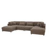 Upholstered Modular Sectional & Custom Configuration And Toss Pillows