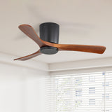 42" Flush Mount Ceiling Fan With 3 Blades, DC Reversible Motor