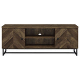Chase - 2 Door Console With Herringbone Design - Oak