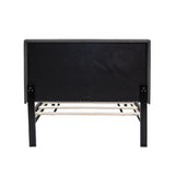Bed With Channel Tufted Adjustable Headboard