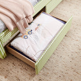 Gingham Daybed With USB Charging Port, Wave-Shaped Design