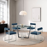 Devi Anastasia - Round Glass Dining Table Set