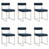 Anastasia - Dining Room Chair Set With Brushed Silver Frame