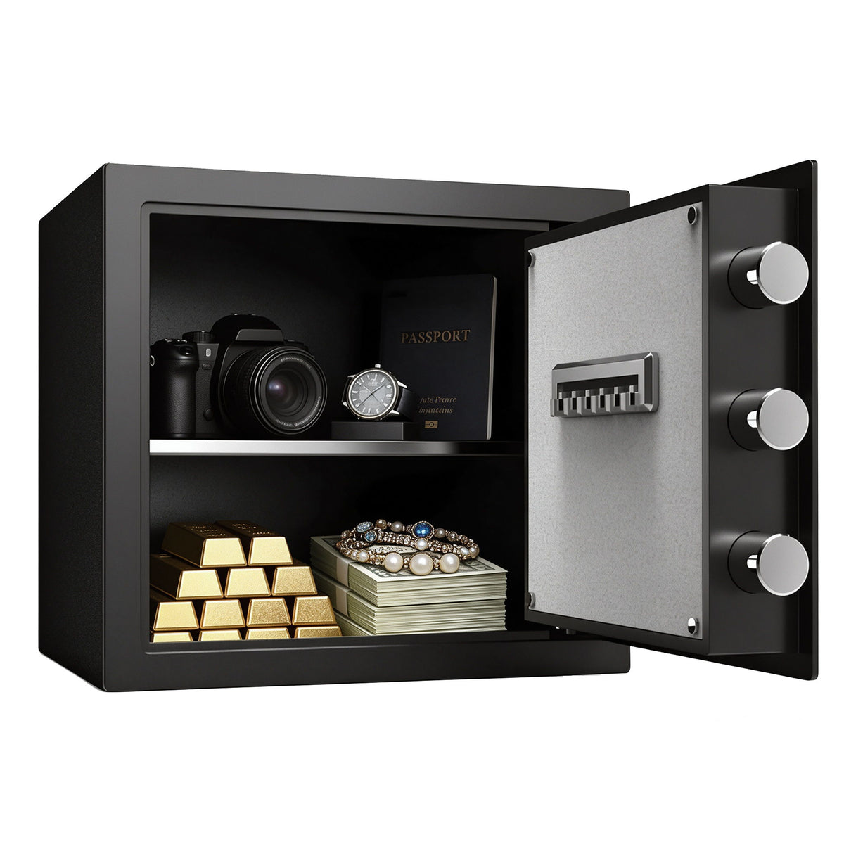 Home Safe, Fingerprint & Digital Keypad Lock, Security Cabinet
