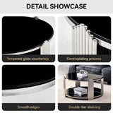 Round Table With Double Layer Storage
