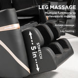 Massage Chair Recliner With Zero Gravity & Full Body Air Pressure - Black