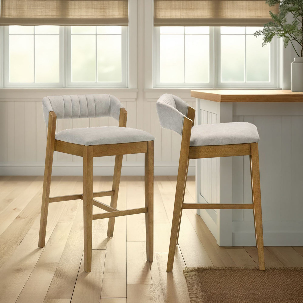 Landyn - 26" Amber Glow Counter Height Rubberwood Barstool