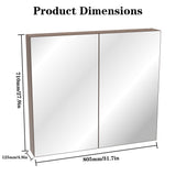 Medicine Cabinet, Wall Mounted Bathroom Mirror With Storage