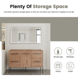 46" Freestanding Bathroom Vanity With Soft Close Doors And 4 Drawers, (Vanity Only) - Imitative Oak
