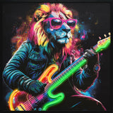 Neon Groove II Hand-embellished LED in Frame