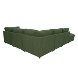 Reversible Modular Sectional & Custom Configuration And Premium Upholstery - Dark Green