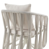 Breeze - Cream Metal Outdoor Swivel Dining Chair With Cushions - Pearl