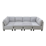 8 Piece Modular U - Shape Sectional Sofa