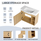 Wall Mounted Bathroom Vanity With Sink & Soft Close Door