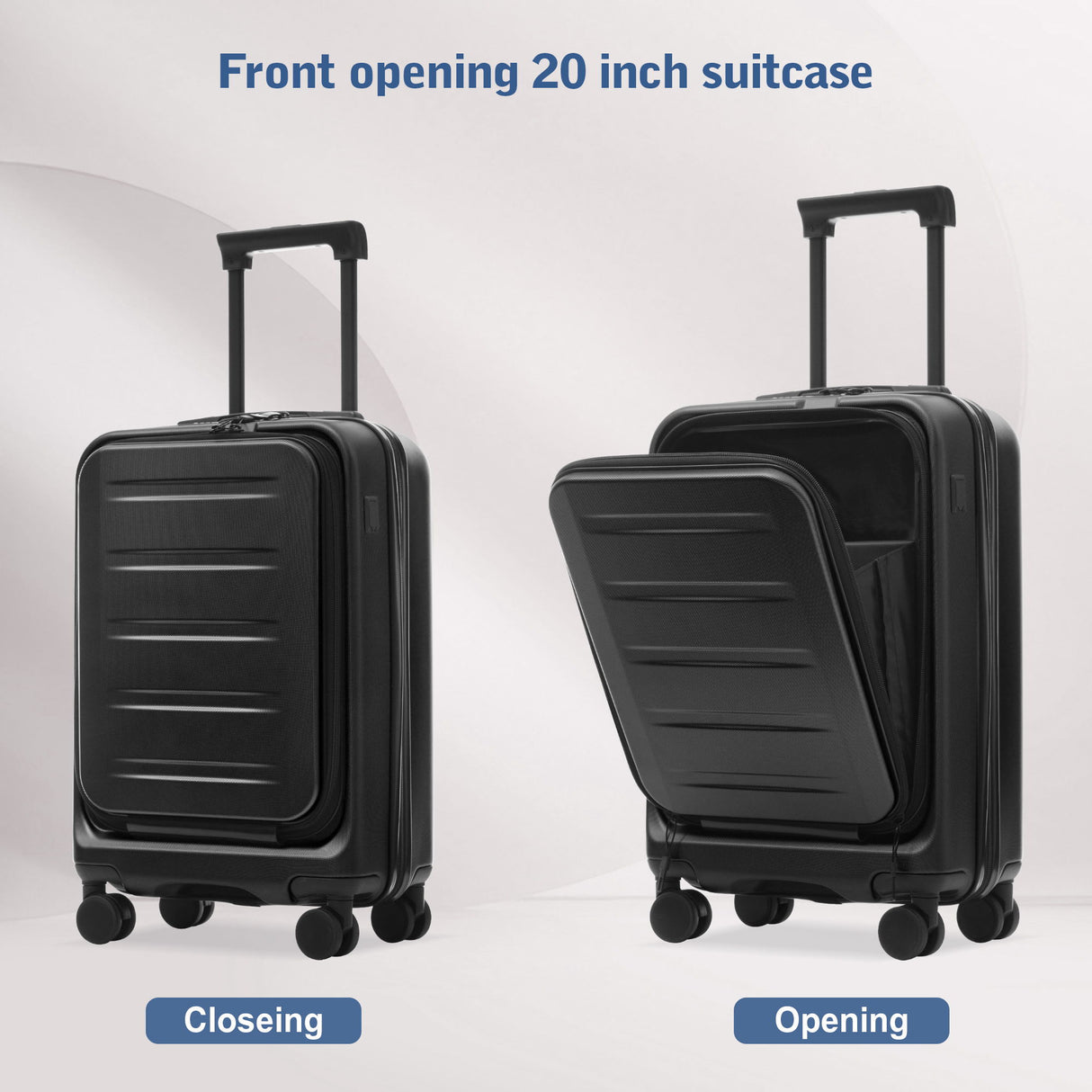 Hardside Luggage Set 5 Piece With Front Opening