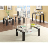 Moriah - 1 Shelf Rectangular Coffee Table - Black