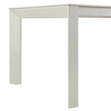 Breeze - Powder Coated Metal Rectangle Outdoor Dining Table With Sintered Stone Table Top - Cream