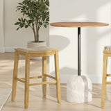 Iyani - Coastal Modern Wood Bar Height Kitchen Bar Stool