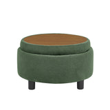 Storage Round Footstool Table Ottoman