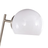 Eileen - Contemporary Floor Lamp - Nickel / White