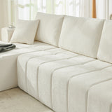 L - Shaped Sectional Sofa With Cup Holders & Side Pockets