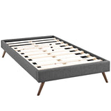 Fabric Platform Bed Frame with Round Splayed Legs - Platform Bed available at Alpine Outlets in Denver