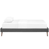 Fabric Platform Bed Frame with Round Splayed Legs - Platform Bed available at Alpine Outlets in Denver