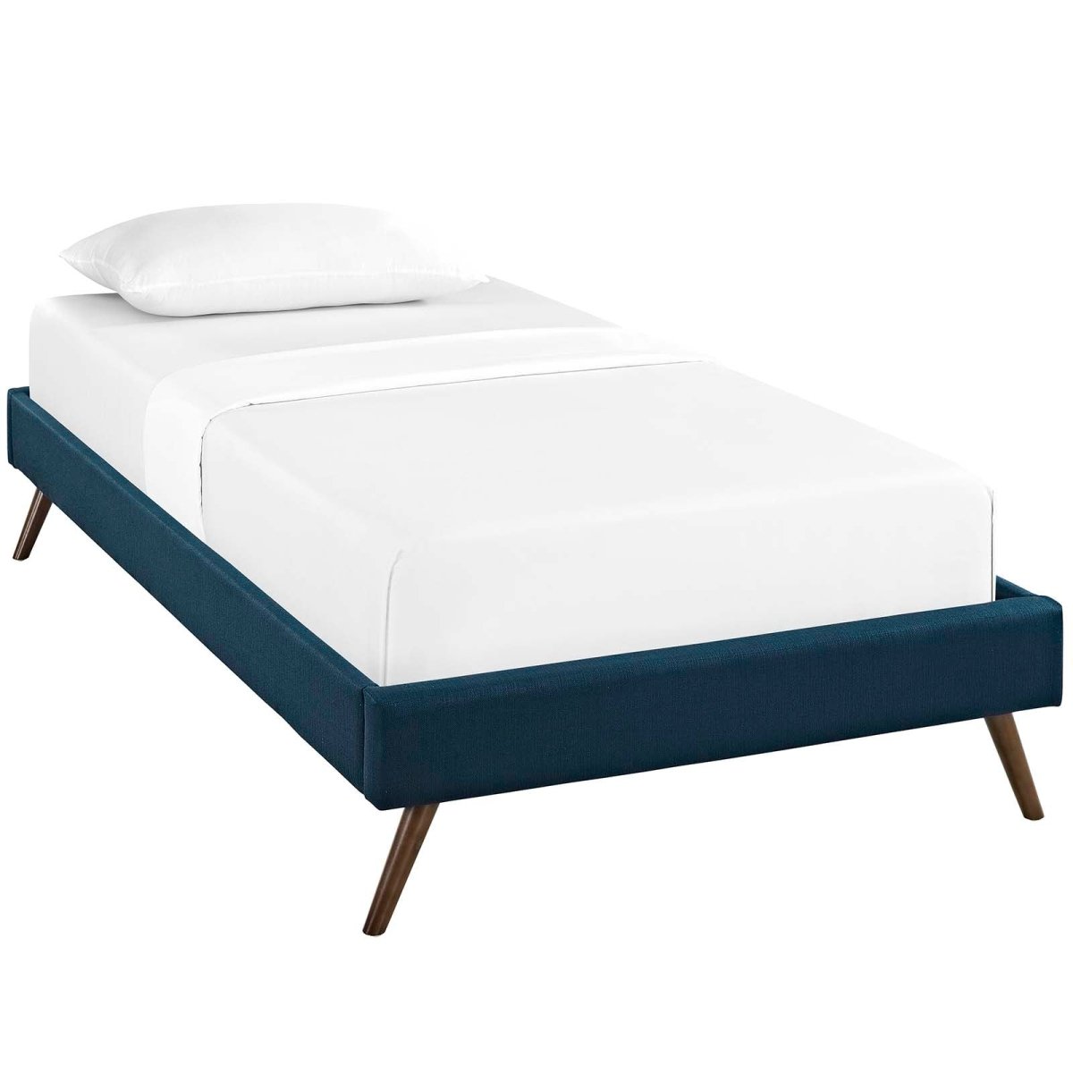 Fabric Platform Bed Frame with Round Splayed Legs - Platform Bed available at Alpine Outlets in Denver