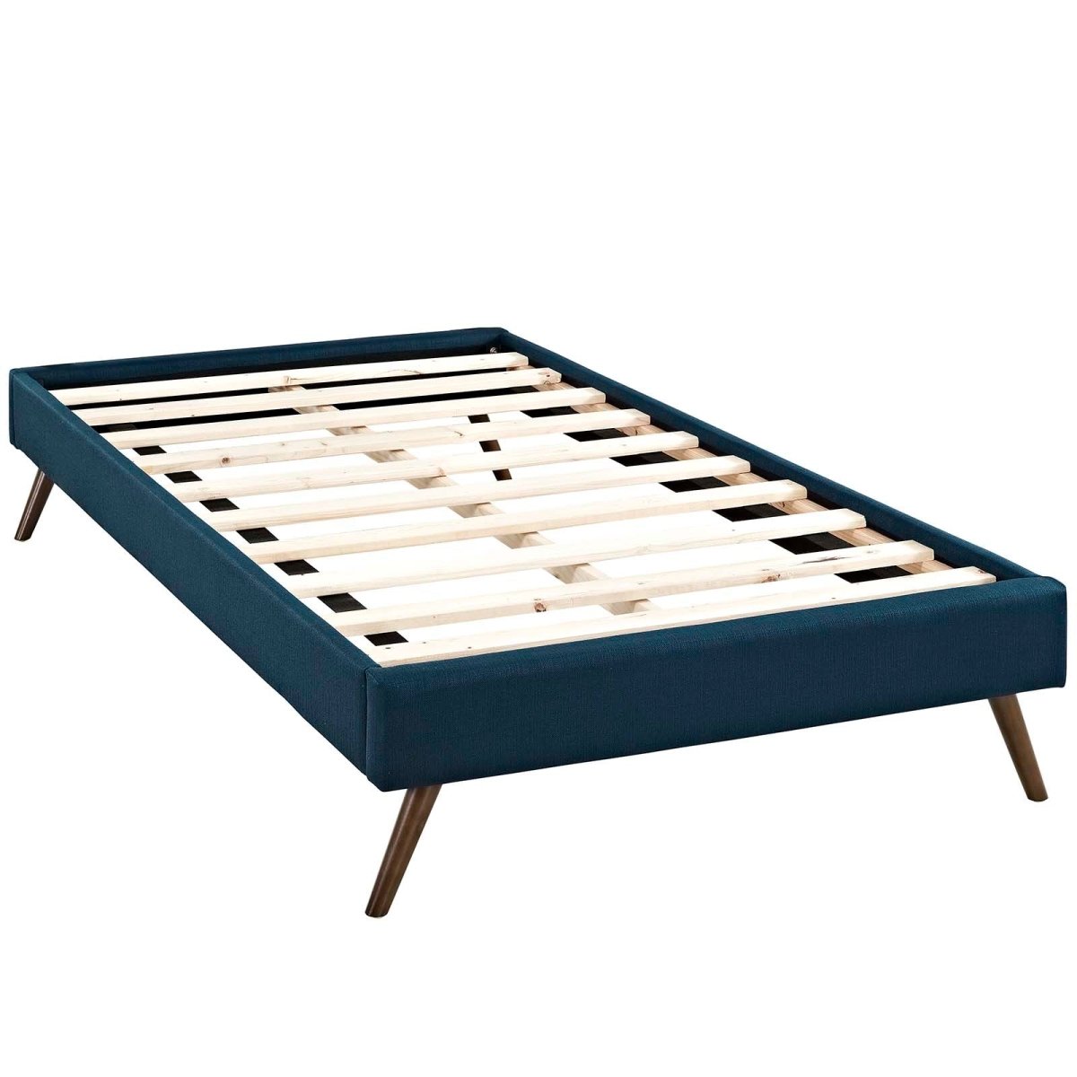 Fabric Platform Bed Frame with Round Splayed Legs - Platform Bed available at Alpine Outlets in Denver